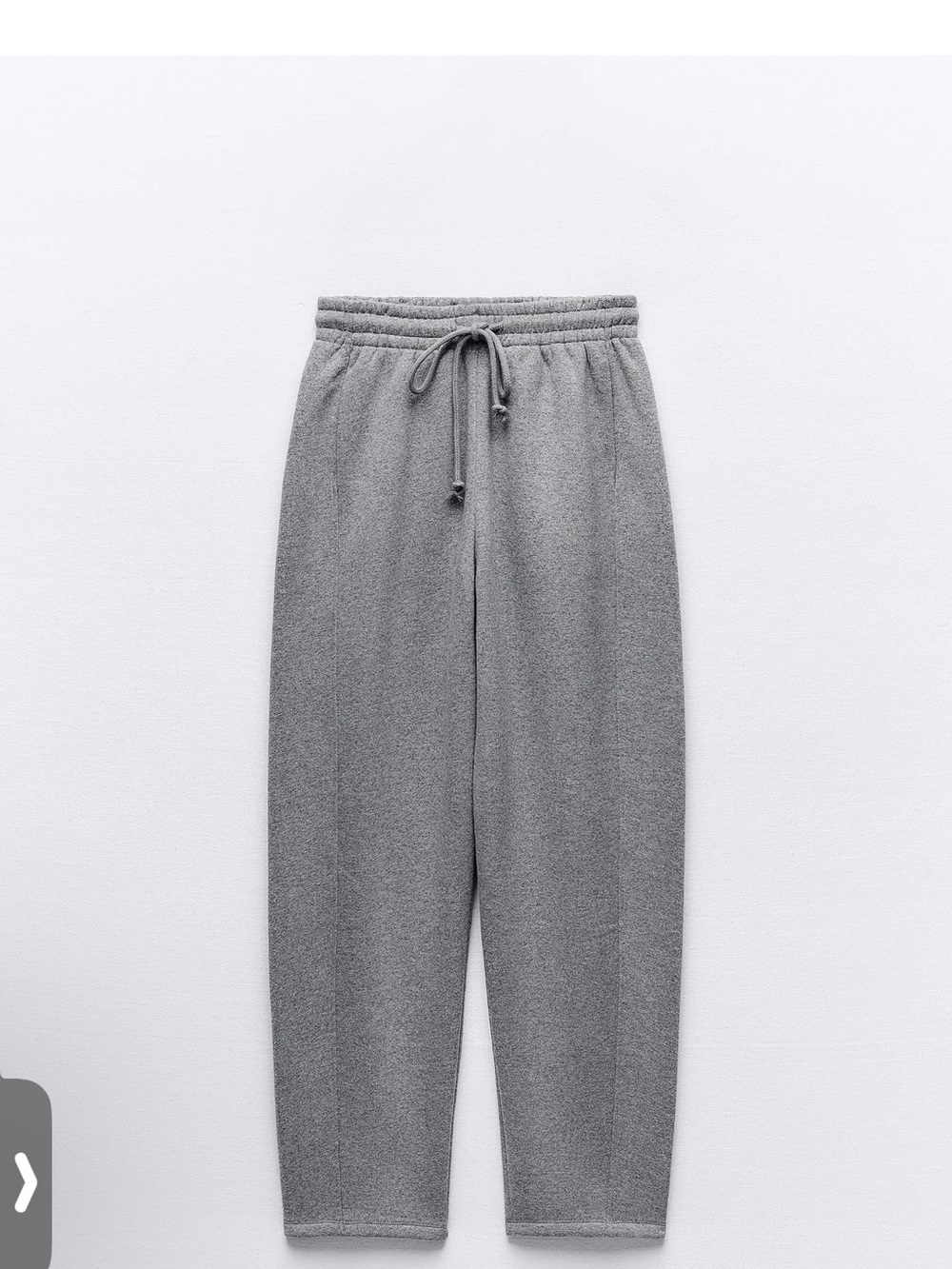 Zara Gray Drawstring Track Pants glitter